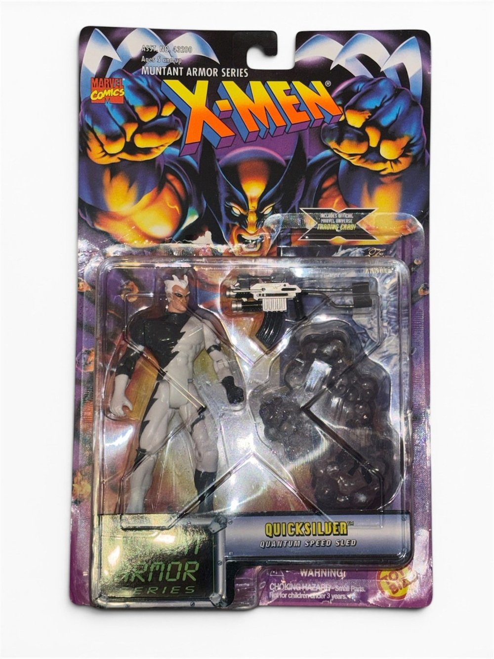 Vintage 1996 X-Men Quicksilver Action Figure (B&W Variant) - Toy Biz NIB